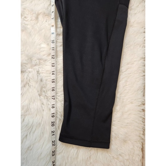 Beverly Hills Polo Club Women's Black‎ Solid Mid Rise Cropped Leggings Size XL - Picture 7 of 7